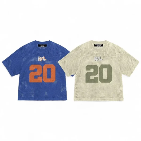 Custom Streetwear Retro Mesh Jersey Screen Print Letter Graphic Black Boxy Fit image 5