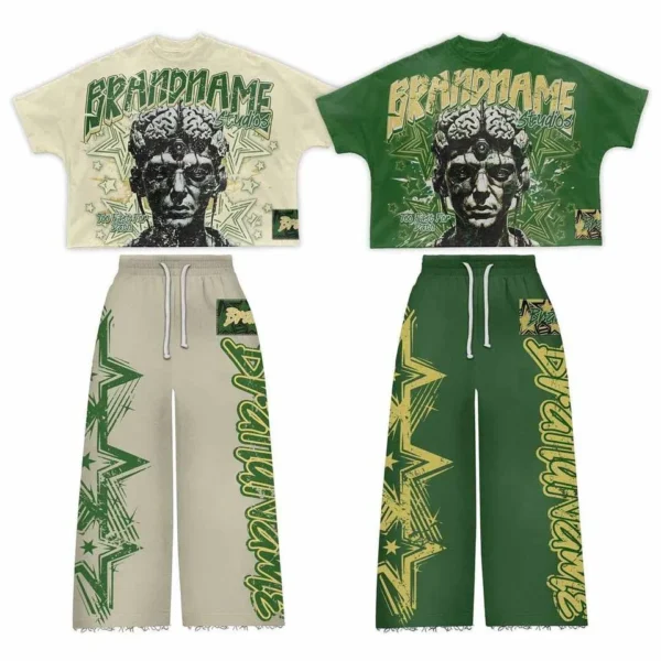 Custom Distressed Streetwear T-shirt Set High Quality 100% Cotton Vintage Graphic Acid Custom Distressed Streetwear T-shirt Set High Quality 100% Cotton Vintage Graphic Acid image 2