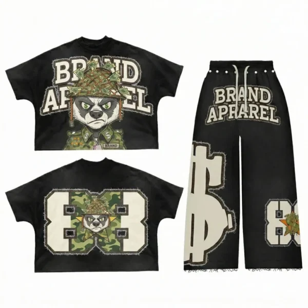 Custom Distressed Streetwear T-shirt Set High Quality 100% Cotton Vintage Graphic Acid Custom Distressed Streetwear T-shirt Set High Quality 100% Cotton Vintage Graphic Acid image 6