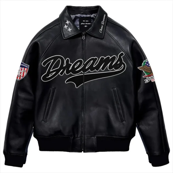 Winter Leather Varsity Jacket image 03 | StitchQuote Winter Leather Varsity Jacket product image for private label streetwear manufacturing, view 3