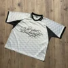 Custom Sublimation Print Plaid Brand logo Name Design Trikot Fussball V-neck Retro Custom Sublimation Print Plaid Brand logo Name Design Trikot Fussball V-neck Retro image 4