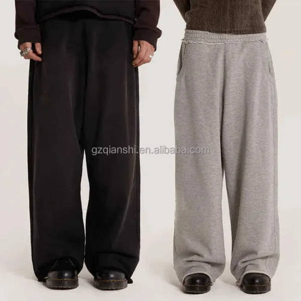 Custom Essentials Cuffed Sweatpants Manufacturer Men Stacked Sweat Pants Cotton Baggy French Custom Essentials Cuffed Sweatpants Manufacturer Men Stacked Sweat Pants Cotton Baggy French image 2