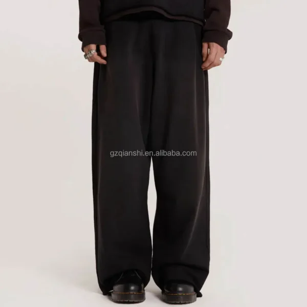 Custom Essentials Cuffed Sweatpants Manufacturer Men Stacked Sweat Pants Cotton Baggy French Custom Essentials Cuffed Sweatpants Manufacturer Men Stacked Sweat Pants Cotton Baggy French image 3