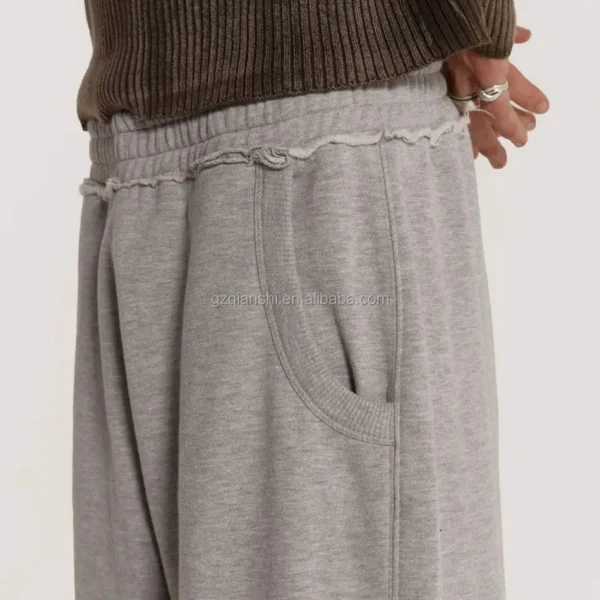 Custom Essentials Cuffed Sweatpants Manufacturer Men Stacked Sweat Pants Cotton Baggy French Custom Essentials Cuffed Sweatpants Manufacturer Men Stacked Sweat Pants Cotton Baggy French image 5