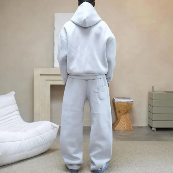 Heavyweight Zip Up Sweatsuit Set product image for private label streetwear manufacturing, view 2