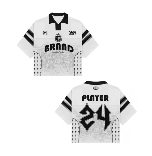 Unisex Custom Football Jerseys Mesh Polo Streetwear Wholesale Supplier Maillot De Foot image 3