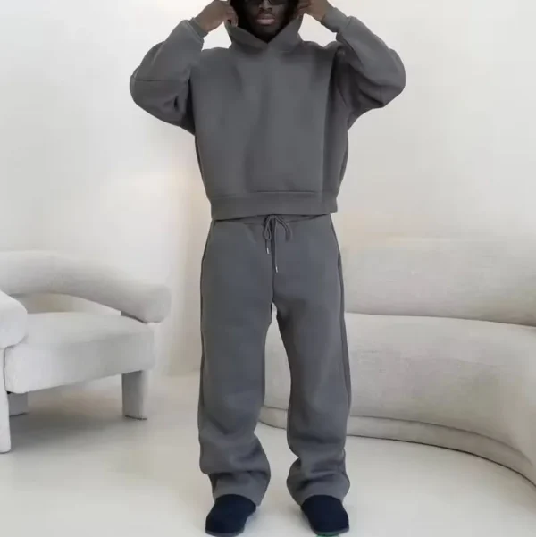 Heavyweight Oversized Sweatsuit Set product image for private label streetwear manufacturing, view 2