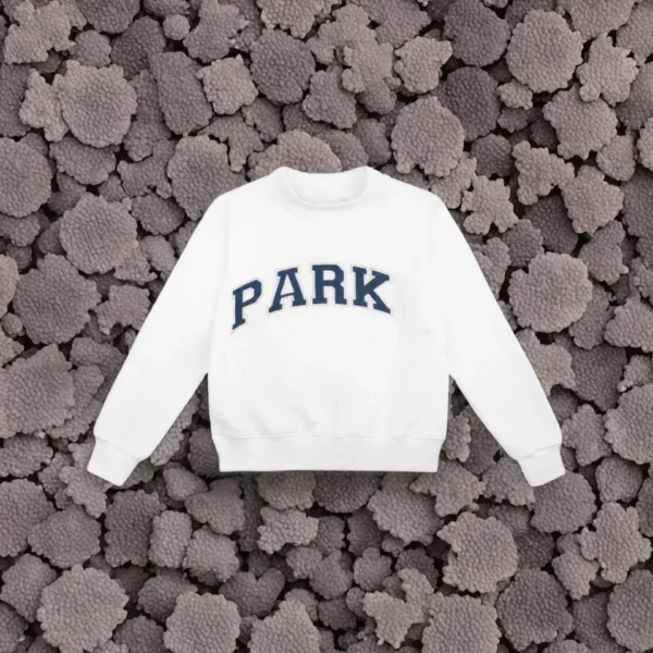 Varsity Crewneck Sweatshirt product image for private label streetwear manufacturing, view 2