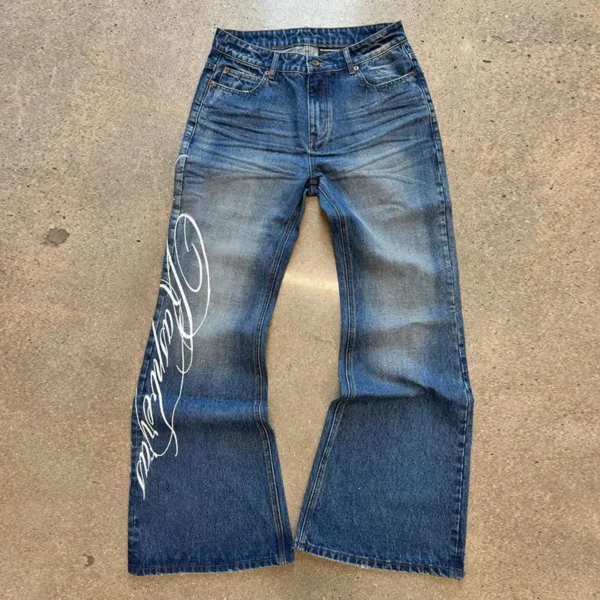 Vintage Distressed Blue Heavyweight Baggy Oversized Unisex Sun Faded Acid Washed Pants Vintage Distressed Blue Heavyweight Baggy Oversized Unisex Sun Faded Acid Washed Pants image 1