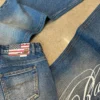 Vintage Distressed Blue Heavyweight Baggy Oversized Unisex Sun Faded Acid Washed Pants Vintage Distressed Blue Heavyweight Baggy Oversized Unisex Sun Faded Acid Washed Pants image 2