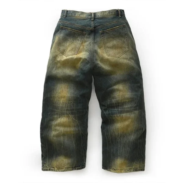 Vintage Distressed Blue Heavyweight Baggy Oversized Unisex Sun Faded Acid Washed Pants Vintage Distressed Blue Heavyweight Baggy Oversized Unisex Sun Faded Acid Washed Pants image 4