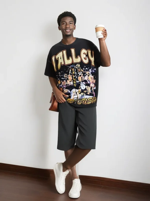 Wholesale 100% Cotton Men's T-Shirts Good Quality Low MOQ American Printing Washed image 03 | StitchQuote Wholesale 100% Cotton Men's T-Shirts Good Quality Low MOQ American Printing Washed product image for private label streetwear manufacturing, view 3