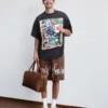Wholesale 100% Cotton Short Sleeves Loose Eco-Friendly Breathable American Style Casual Clothing Wholesale 100% Cotton Short Sleeves Loose Eco-Friendly Breathable American Style Casual Clothing image 3