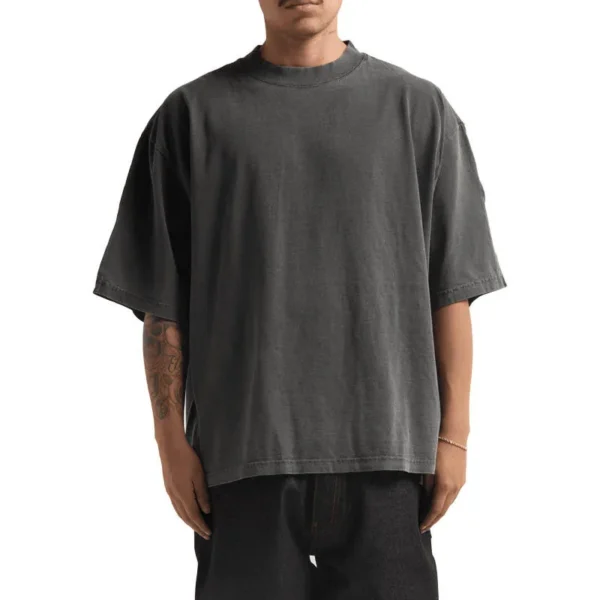 Wholesale Custom Logo Organic 100% Cotton Clean Fit Drop Shoulder Boxy Cropped Wholesale Custom Logo Organic 100% Cotton Clean Fit Drop Shoulder Boxy Cropped image 4