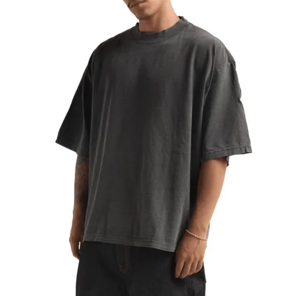 Wholesale Custom Logo Organic 100% Cotton Clean Fit Drop Shoulder Boxy Cropped Wholesale Custom Logo Organic 100% Cotton Clean Fit Drop Shoulder Boxy Cropped image 6