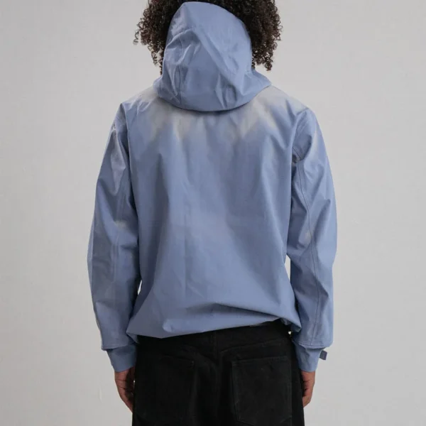 Wholesale Custom Outerwear Windbreaker Breathable Waterproof Water Reactive Hard Shell Jacket image 04 | StitchQuote Wholesale Custom Outerwear Windbreaker Breathable Waterproof Water Reactive Hard Shell Jacket product image for private label apparel manufacturing, view 4