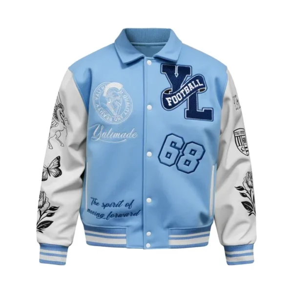 Wholesale Custom Streetwear ODM Designer Embroidered 700gsm Leather Varsity Letterman Winter Jacket Wholesale Custom Streetwear ODM Designer Embroidered 700gsm Leather Varsity Letterman Winter Jacket image 2