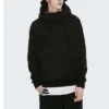 Wholesale High Quality Plain High Collar Unisex 100% Cotton Heavy Hoodie Mens image 3