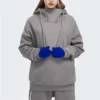 Wholesale High Quality Plain High Collar Unisex 100% Cotton Heavy Hoodie Mens image 4