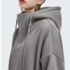 Wholesale High Quality Plain High Collar Unisex 100% Cotton Heavy Hoodie Mens image 5