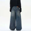 Wholesale High Quality Vintage Men's Straight Wide Leg Plus Size Unisex Loose image 2