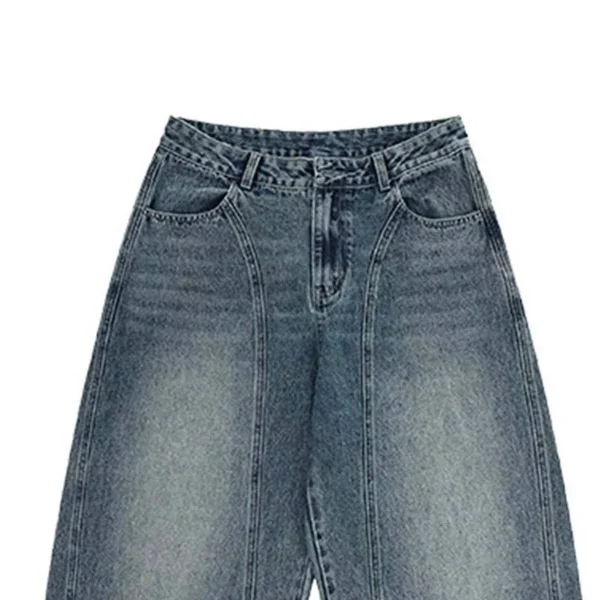 Wholesale High Quality Vintage Men's Straight Wide Leg Plus Size Unisex Loose image 4