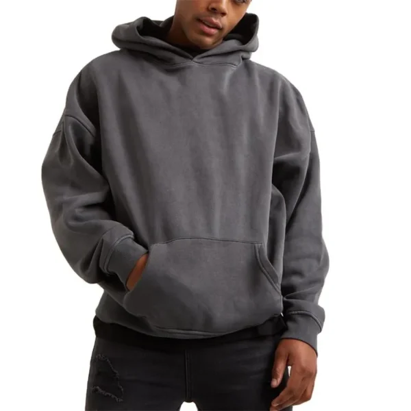 Wholesale Luxury Custom Heavyweight Men Oversized Hoodie Manufacturer Heavy Cotton 100% 500gsm image 1