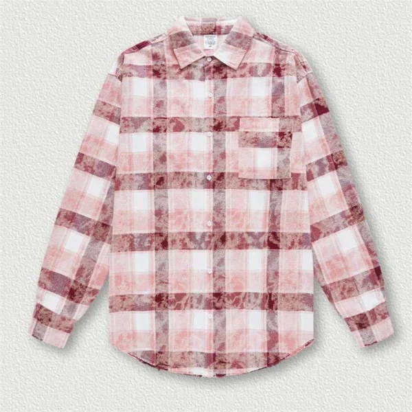 Wholesale Plaid Button Down Shirt Men Vintage Long Sleeve Shirt image 02 | StitchQuote Wholesale Plaid Button Down Shirt Men Vintage Long Sleeve Shirt product image for private label apparel manufacturing, view 2