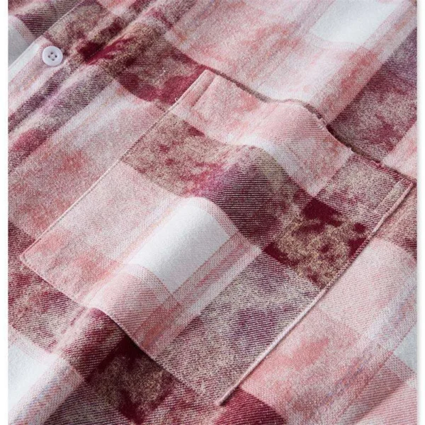 Wholesale Plaid Button Down Shirt Men Vintage Long Sleeve Shirt image 06 | StitchQuote Wholesale Plaid Button Down Shirt Men Vintage Long Sleeve Shirt product image for private label apparel manufacturing, view 6