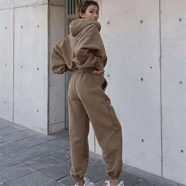 Women Jogger Set Tracksuit Custom ,crop Top Hoodie and Joggers Setwomen ,sweatsuit Women Jogger Set Tracksuit Custom ,crop Top Hoodie and Joggers Setwomen ,sweatsuit image 4