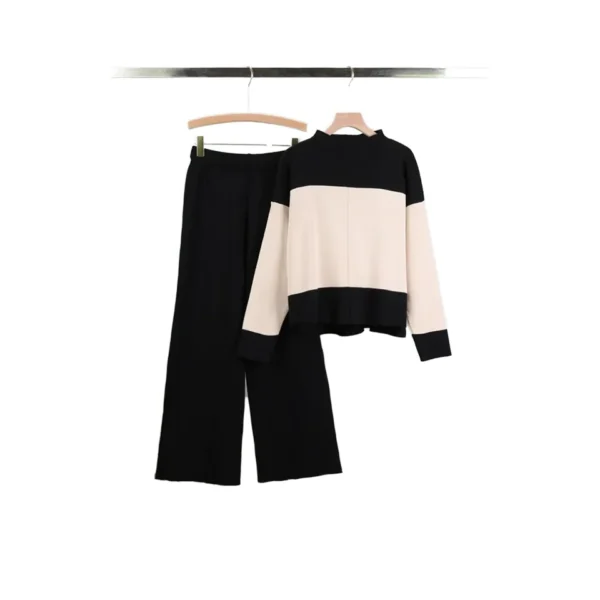 Women's Autumn Knitting Breathable Two-Piece Casual Loose Fit Sweater Dress Set image 1