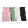 Women's Casual Summer Sleeveless Slim Eco-Friendly 100% Polyester Crew Neck Tank Top Women's Casual Summer Sleeveless Slim Eco-Friendly 100% Polyester Crew Neck Tank Top image 4