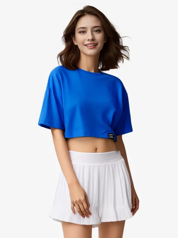 Women's Fashion-Forward 100% Cotton Top for Spring Summer Sexy Loose Slimming Exposed image 02 | StitchQuote Women's Fashion-Forward 100% Cotton Top for Spring Summer Sexy Loose Slimming Exposed product image for private label apparel manufacturing, view 2