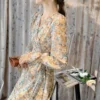 Women's New Korean Fashion Casual Dress O-Neck Long Sleeve Loose Silhouette Sexy image 2