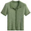 Women's Summer Casual Short-Sleeved Slim Fit Top Breathable 100% Cotton Knitted Fabric Women's Summer Casual Short-Sleeved Slim Fit Top Breathable 100% Cotton Knitted Fabric image 3