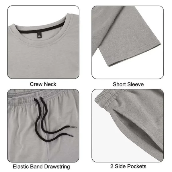 Summer Shorts Set product image for private label apparel manufacturing, view 5