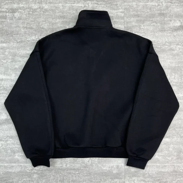 Half Zip Mock Neck Sweatshirt image 02 | StitchQuote Half Zip Mock Neck Sweatshirt product image for private label streetwear manufacturing, view 2