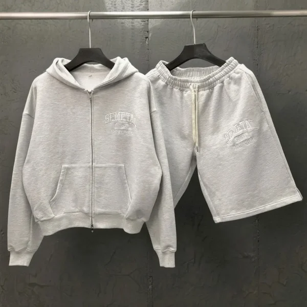Zip Hoodie Short Set | StitchQuote image 01 Zip Hoodie Short Set product image 1
