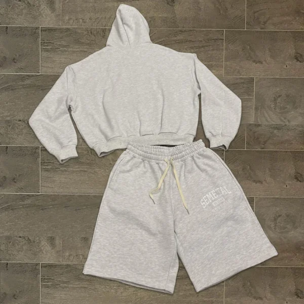 Zip Hoodie Short Set | StitchQuote image 03 Zip Hoodie Short Set product image 3