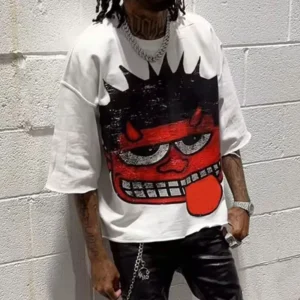 YITE High Quality Heavyweight Boxy Oversized Streetwear T-Shirt Custom Screen Print Heavy YITE High Quality Heavyweight Boxy Oversized Streetwear T-Shirt Custom Screen Print Heavy image 1