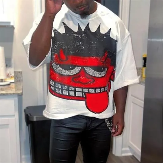 YITE High Quality Heavyweight Boxy Oversized Streetwear T-Shirt Custom Screen Print Heavy YITE High Quality Heavyweight Boxy Oversized Streetwear T-Shirt Custom Screen Print Heavy image 2