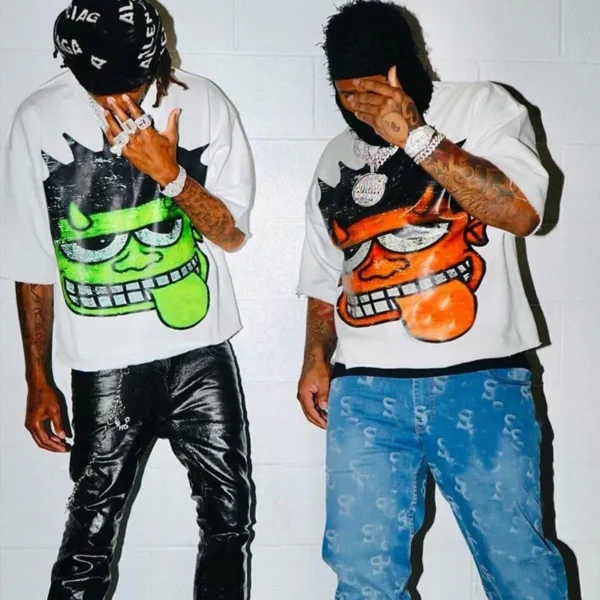 YITE High Quality Heavyweight Boxy Oversized Streetwear T-Shirt Custom Screen Print Heavy YITE High Quality Heavyweight Boxy Oversized Streetwear T-Shirt Custom Screen Print Heavy image 3