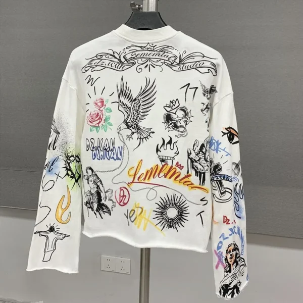 Raw Edge Long Sleeve T-Shirt product image 2