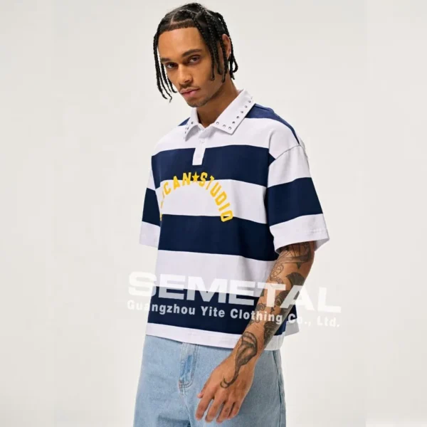 Studded Boxy T-Shirt product image for private label streetwear manufacturing, view 4