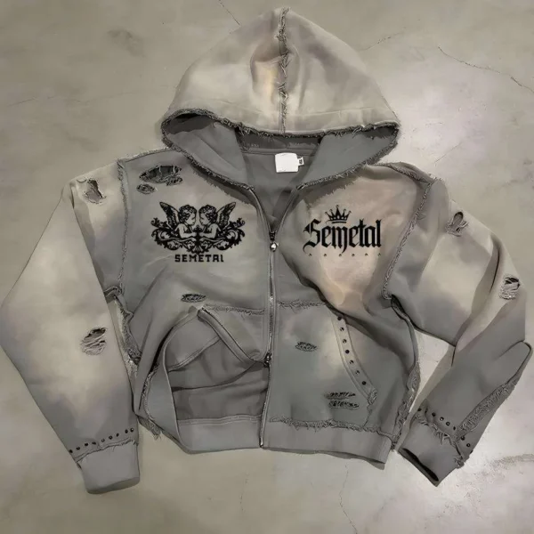 Rhinestone Zip Hoodie product image 1