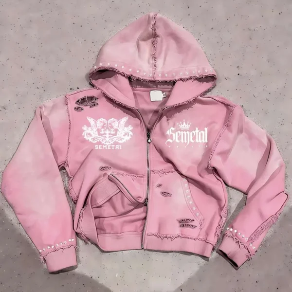Rhinestone Zip Hoodie product image 2
