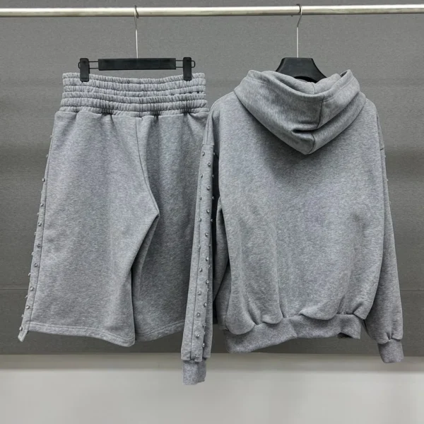 Oversized French Terry Zip Up Sweatsuit product image for private label streetwear manufacturing, view 2