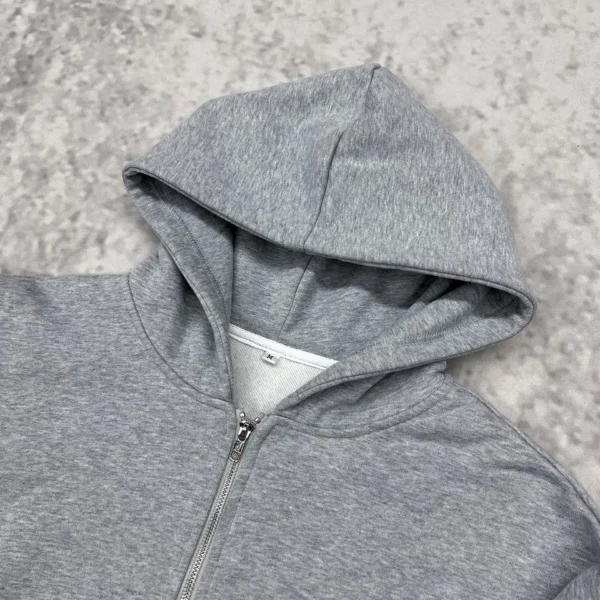 Oversized French Terry Zip Up Sweatsuit product image for private label streetwear manufacturing, view 4