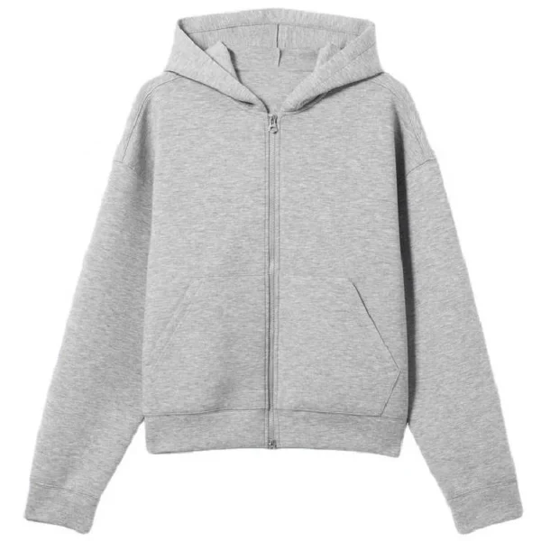 Heavyweight French Terry Zip Up Hoodie product image for private label streetwear manufacturing, view 3