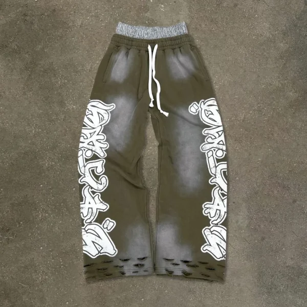 Streetwear Stacked Sweatpants image 01 | StitchQuote Streetwear Stacked Sweatpants product image for private label streetwear manufacturing